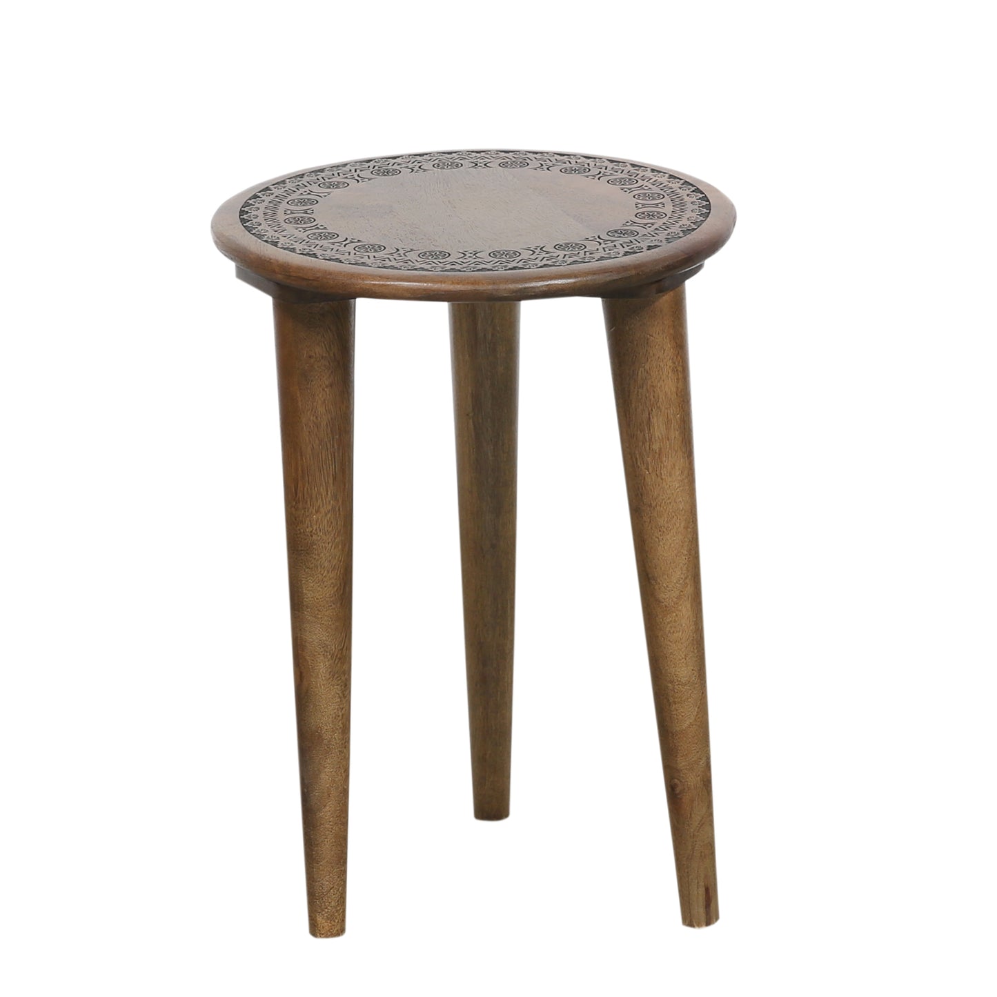 wooden round foldable stool