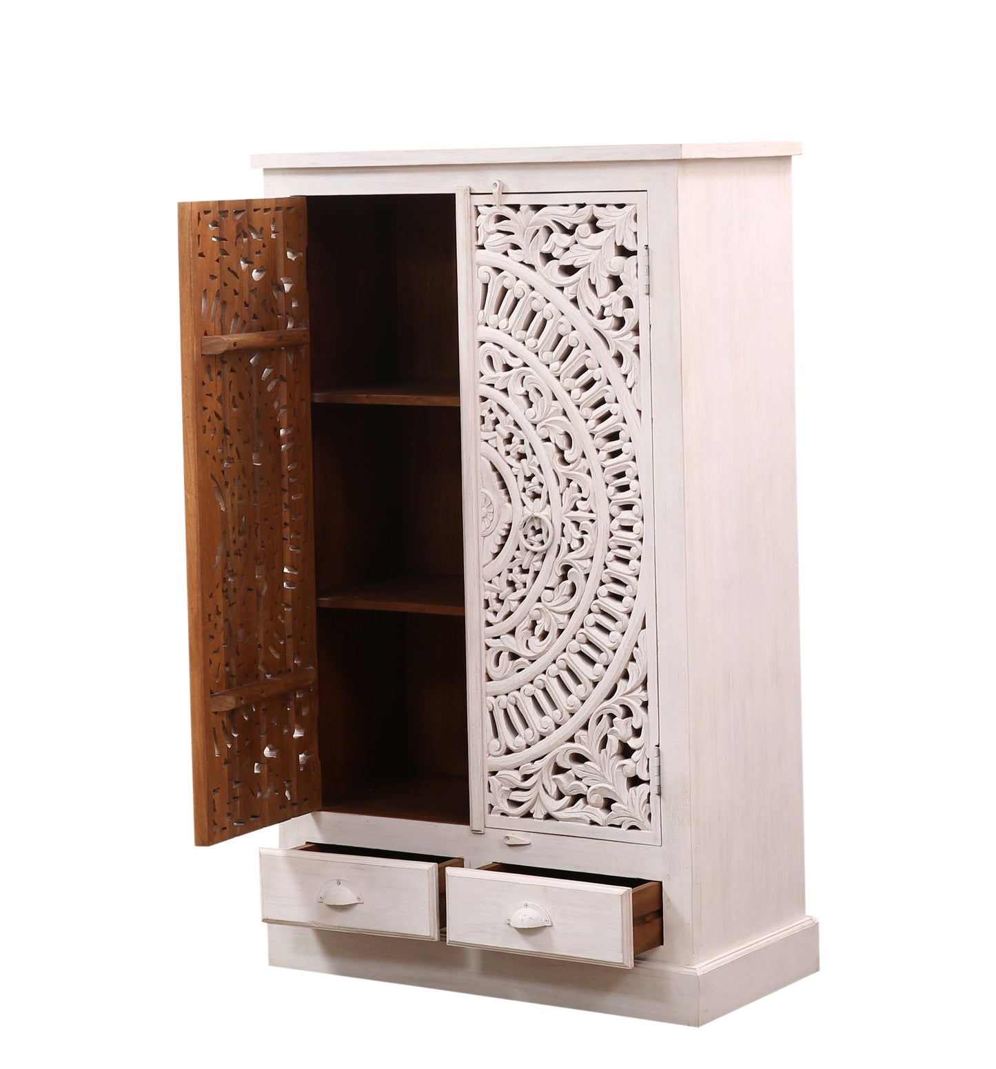 Wooden 2 door 2 Drawer Almirah