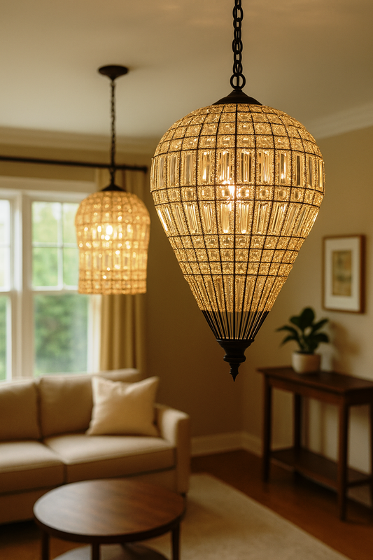 Crystal fitted chandelier
