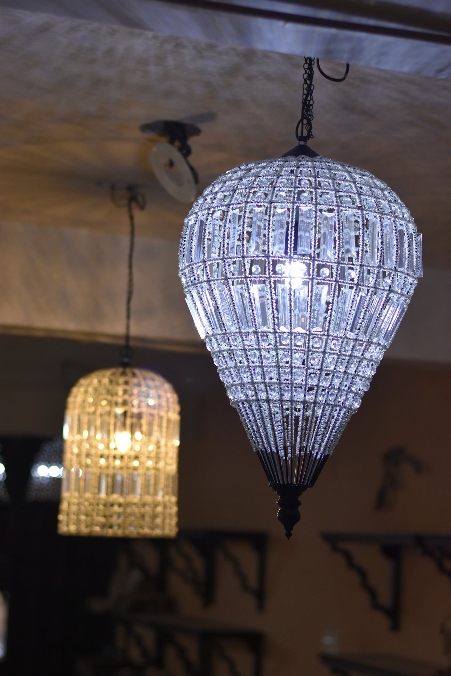 Crystal fitted chandelier