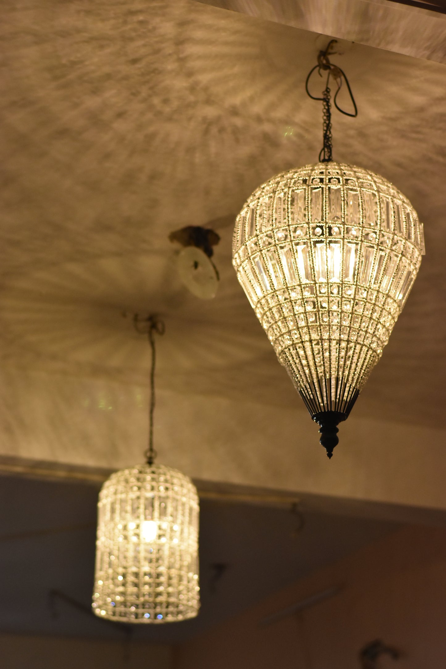 Crystal fitted chandelier