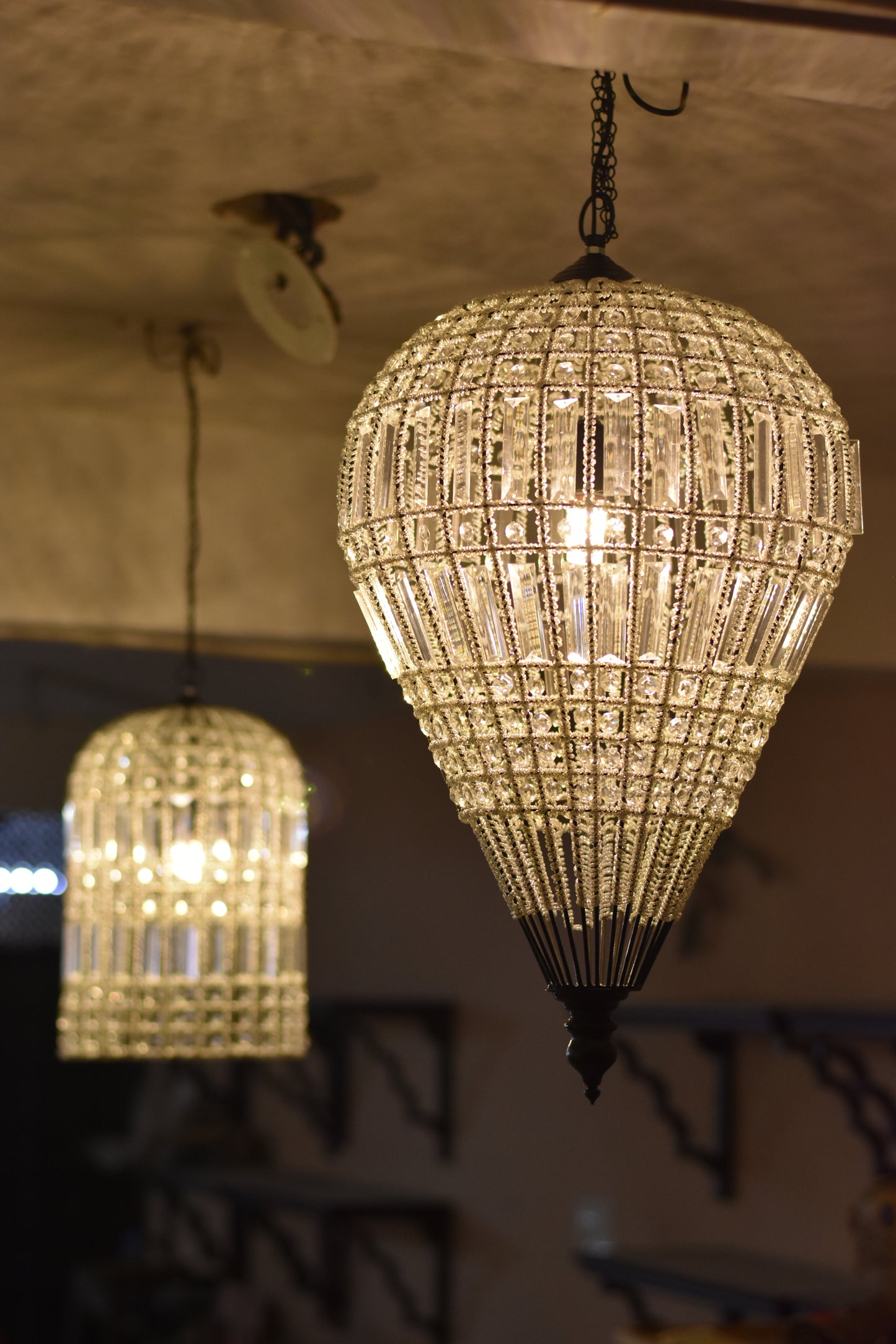 Crystal fitted chandelier