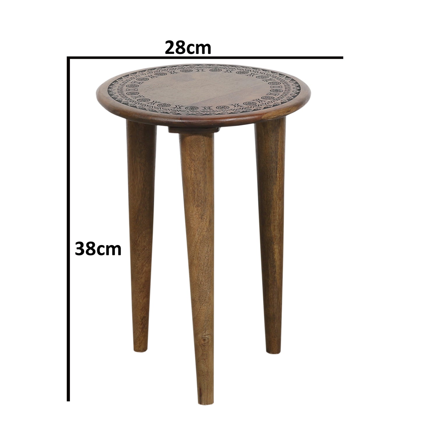 wooden round foldable stool