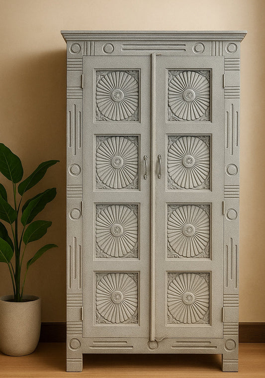 Carved 2-Door Almirah